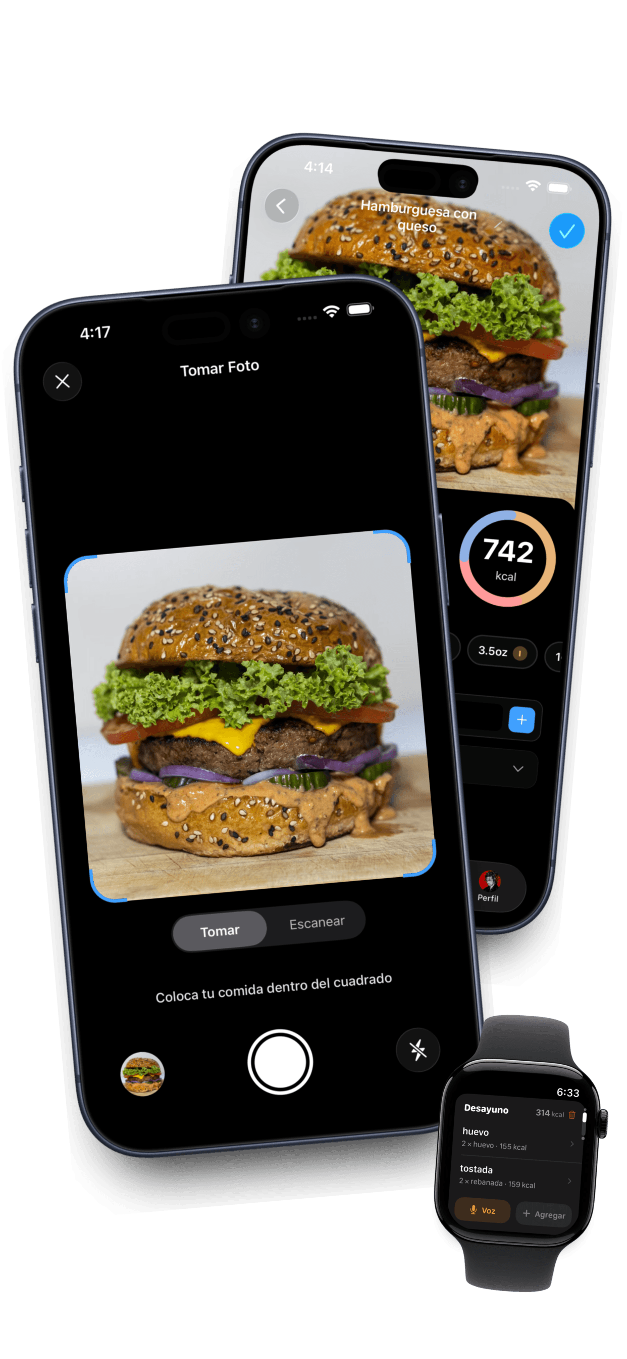 Escáner de comida con IA — Toma una foto de tu comida y obtén las calorías al instante.